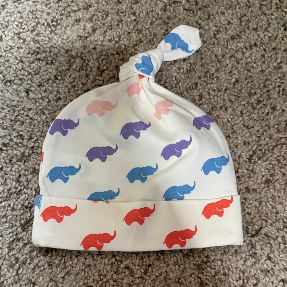 Colorful Elephant Pattern Kids Beanie